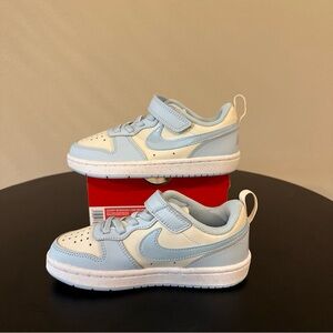 Kids Nike Court Borough Low - Pristine Blue - size 11c